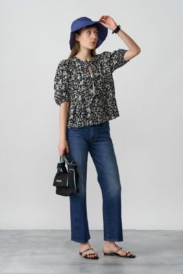 GANNI(ガニー)のPrinted Crepe Peplum Blouse通販 | mirabella