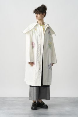 正規品販売! muveil MUVEIL フラワー刺繍コート ビジュー刺繍コート