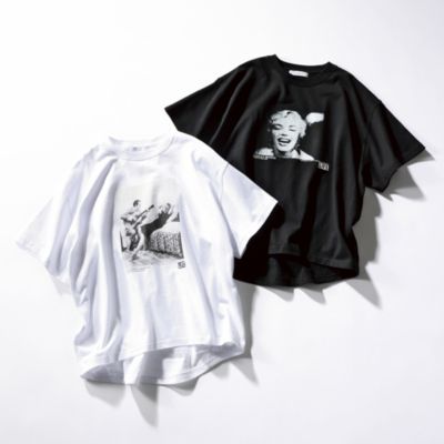 suadeo 【LIFE】コラボバックタックボリュームTシャツ(マリリン・モンロー)