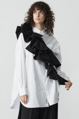 おいも洋服店【新品 未使用】 MARGE マージ Ruffle scarf ブラック