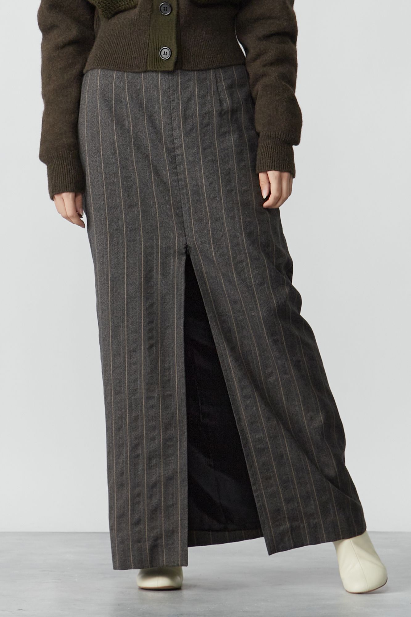  INSCRIRE(アンスクリア)/Multi Stripe Long Skirt