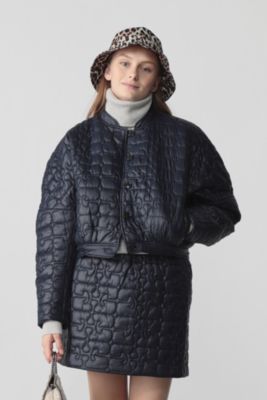 GANNI(ガニー)のShiny Quilt Curved Sleeve Jacket通販 | mirabella