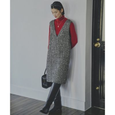 SINME(シンメ)の【別注】ツィードVネックワンピース通販 | 集英社HAPPY