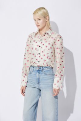 GANNI Organza Jacquard Shirt