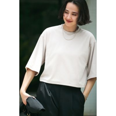 集英社HAPPY PLUS STORETHE NEWHOUSE（ザ ニューハウス）/【HPS別注】ベロア5分袖Tシャツ