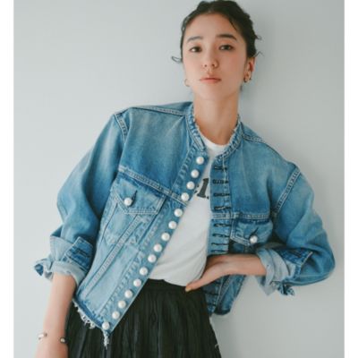 全品送料0円 BUTTON PEARL CINOH(チノ)のDENIM JACKET通販 集英社HAPPY | ビーズ、ガラス