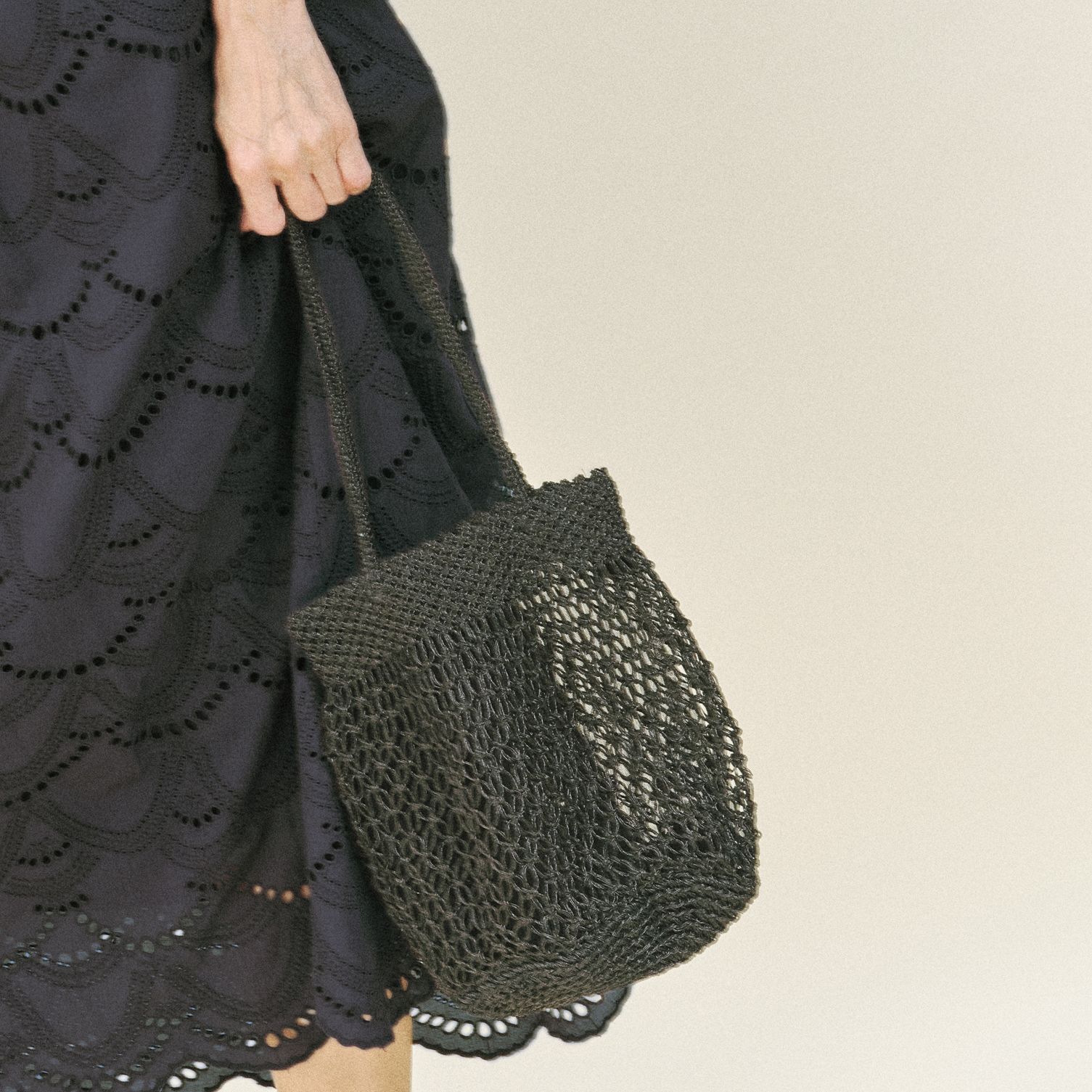 ne Quittez pas(ヌキテパ)/METALLIC MACRAME TOTE