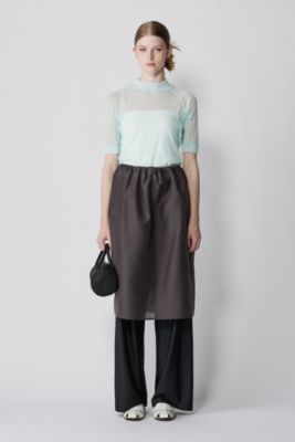 小物 AMOMENTO Shirring Organza Belt Skirt AMOMENTO / アモーメント】Shirring Organza Belt Skirt