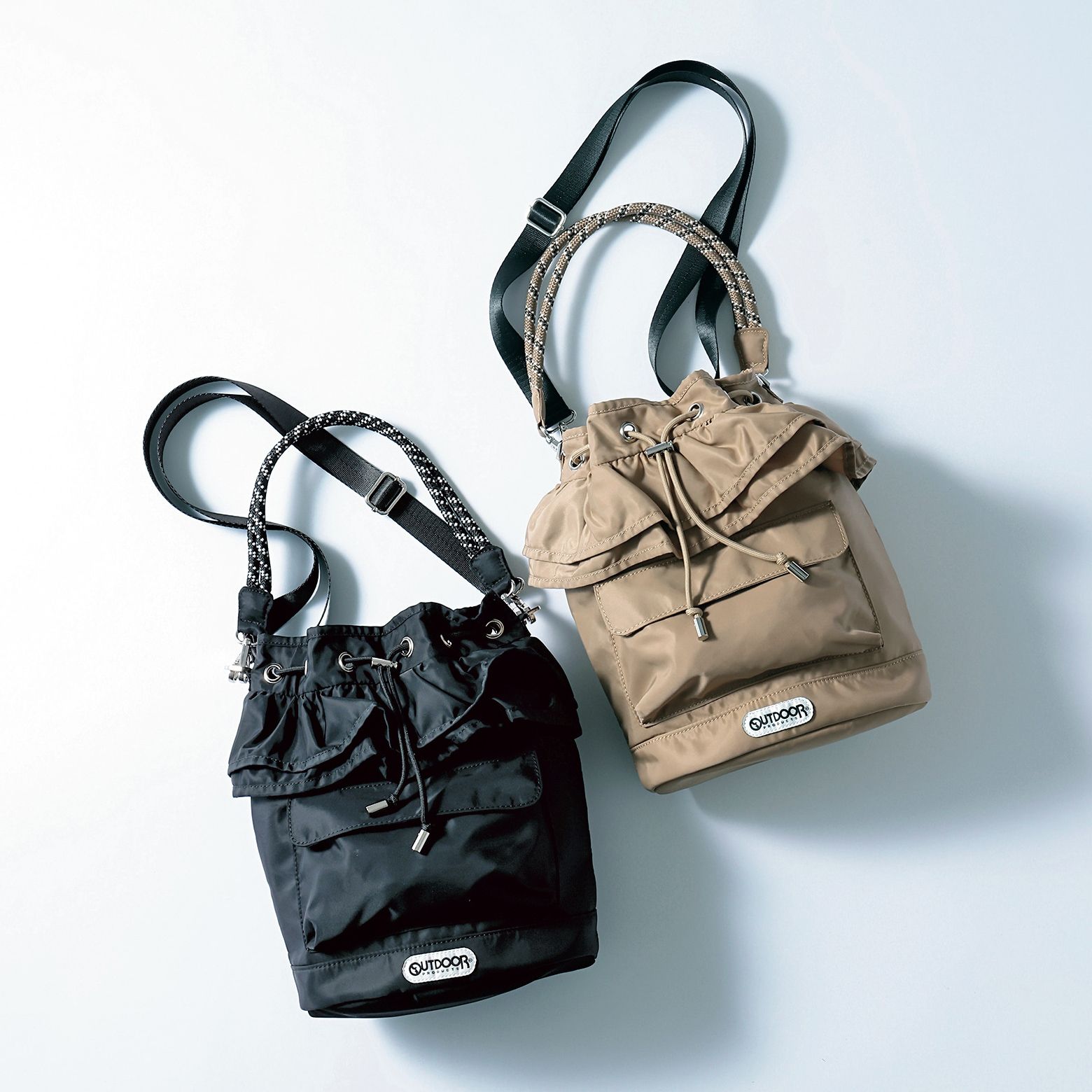 OUTDOOR PRODUCTS(アウトドアプロダクツ)/【LEE別注】ダブルフリル巾着バッグ