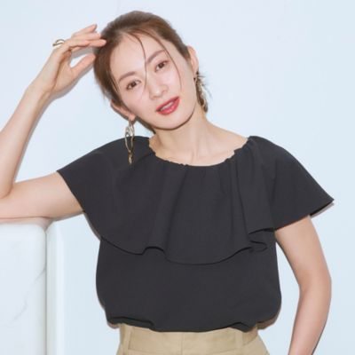 集英社HAPPY PLUS STOREM7days（エムセブンデイズ）/COOLMAX（R）ラッフルブラウス