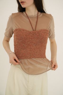 トップス clane HEATHER COTTON KNIT TUBETOP HEATHER COTTON KNIT TUBETOP｜TOPS(トップス)｜CLANE OFFICIAL