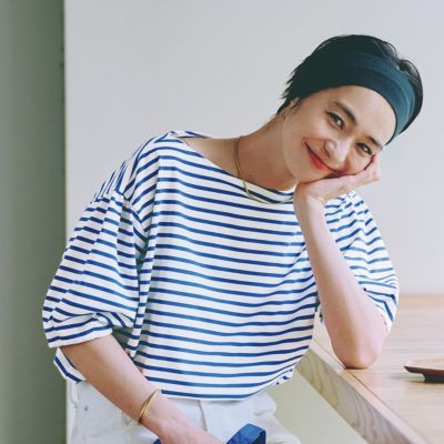 集英社HAPPY PLUS STORE12closet（トゥエルブクローゼット）/【洗える】５分袖ボリュームトップス