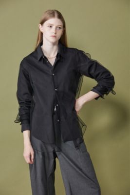 チカキサダ chikakisada　チュールシャツ Tulle shirts-チュールシャツ-Chika Kisada（チカキサダ）通販