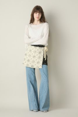 その他ブランド / YANYAN/巻きスカート/ラップアラウンドスカート/スクエア/M/リネン/マルチカラー YANYAN(ヤンヤン)のJUNE MINI WRAP SKIRT通販 | mirabella（ミラベラ