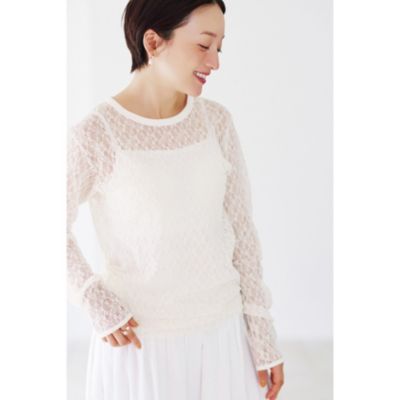 FRAMeWORK IRONING flower lace ロングスリーブ ≪追加≫IRONING/アイロニング flower lace ロングスリーブ 2（Tシャツ