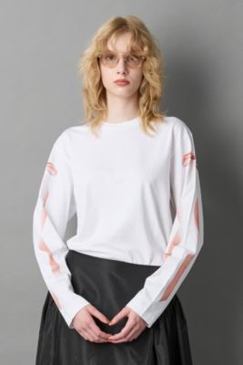 集英社HAPPY PLUS STORESIMONE ROCHA（シモーン ロシャ）/RIBBON BOW TAIL PRINT LONG SLEEVE T－SHIRT