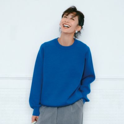 集英社HAPPY PLUS STORESLOANE（スローン）/【HAPPY PLUS STORE×水晶玉子】12G天竺 ダブルフェイスクルーネック
