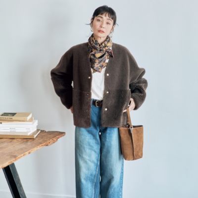 集英社HAPPY PLUS STOREMICA & DEAL（マイカ　アンド　ディール）/reversible vn boa coat