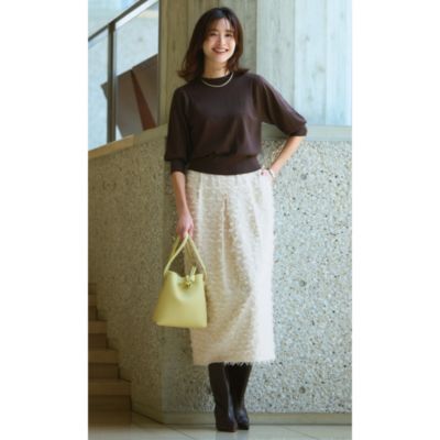 M7days(エムセブンデイズ)のカットジャカードコクーンスカート