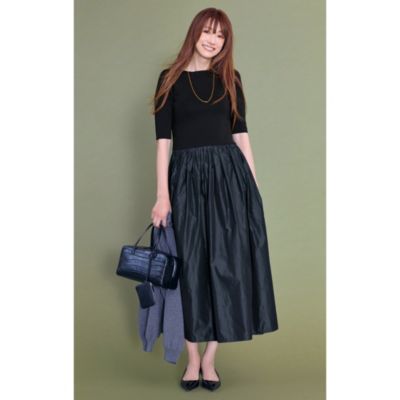 I179 美品 M 38 モラビトプルミエ ドッキング ロングワンピ レディース I179 美品 M 38 モラビトプルミエ ドッキング ロングワンピ