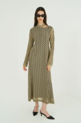 ワンピース CLANE 3D FLOWER LACE ONE PIECE CLANE(クラネ)の3D FLOWER LACE SLASH NECK ONEPIECE通販