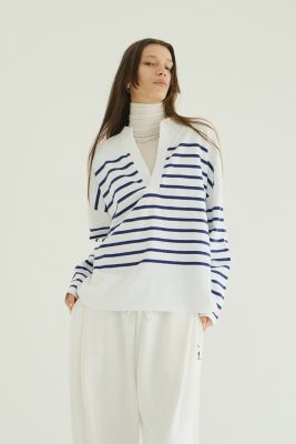 CLANE(クラネ)のWIDE HENRY NECK BORDER TOPS通販 | 集英社HAPPY