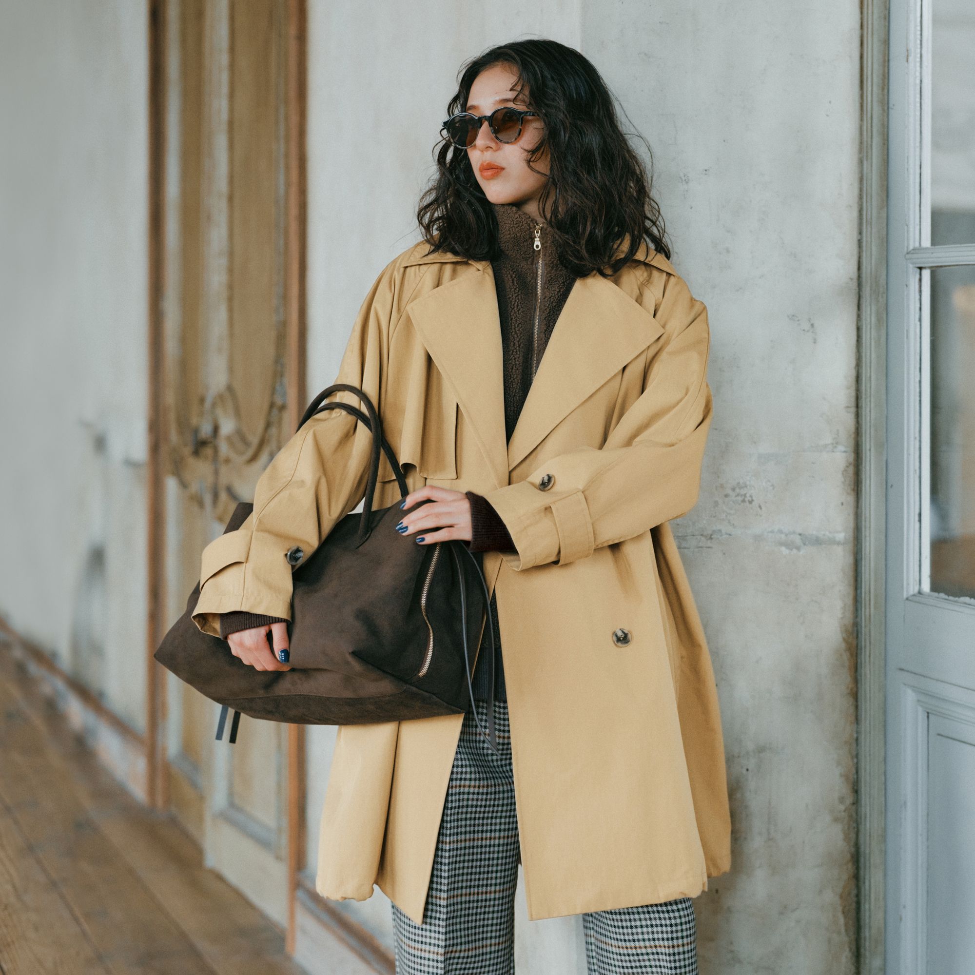 suadeo(スアデオ)/ボアブルゾン付き3WAYトレンチコート