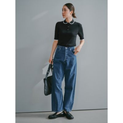 【タポファニクッキー】ネイビーブルークッション（ボタン付き） SOPHIE TALKS ABOUT THE WEATHER(ソフィトークスアバウトザウェザー)の