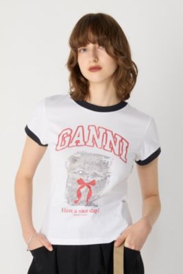 GANNI・Basic Cotton Jersey Margot Kitty Print・¥21,890