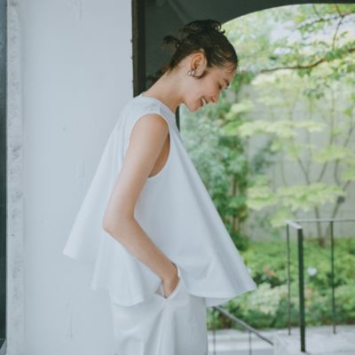 ゆったりカットソーとパンツ　ハピプラサイズ　アウトフィット レディースのTシャツ・カットソー(ノースリーブ) 30代40代50代大人の