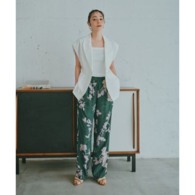 ne Quittez pas(�k�L�e�p)/Shantoon Jacquard Rose Print Pants