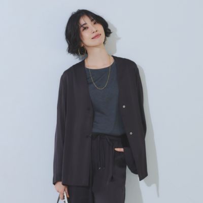レディースのノーカラー 30代40代50代大人の通販｜HAPPY PLUS STORE