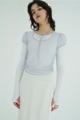 CLANE(クラネ)のLAYERED TULLE RIBBON CUT TOPS通販 | 集英社HAPPY