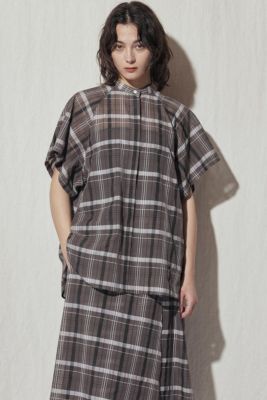 SHEER CHECK BLOUSE