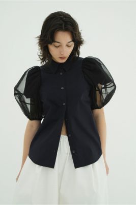 CLANE(クラネ)のTULLE LAYERED SLEEVE SHIRTS通販 | 集英社HAPPY PLUS