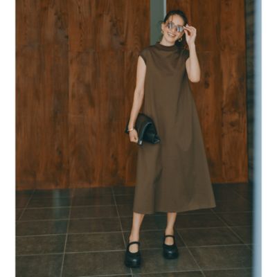 three dots ワンピース three dots(スリードッツ)の【HPS別注】モックネックワンピース通販