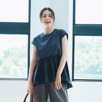 12closet(トゥエルブクローゼット)の【洗える】異素材切り替えフレンチ