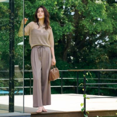 suadeo(スアデオ)の【接触冷感】さらさら涼感イージータックパンツ通販