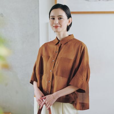 AZUL BY MOUSSY | シアー開襟シャツ (シャツ・ブラウス ) |SHEL
