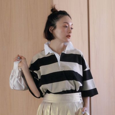 y􂦂zCROPPED WIDE RUGGER SHIRT^PARROTT CANVAS