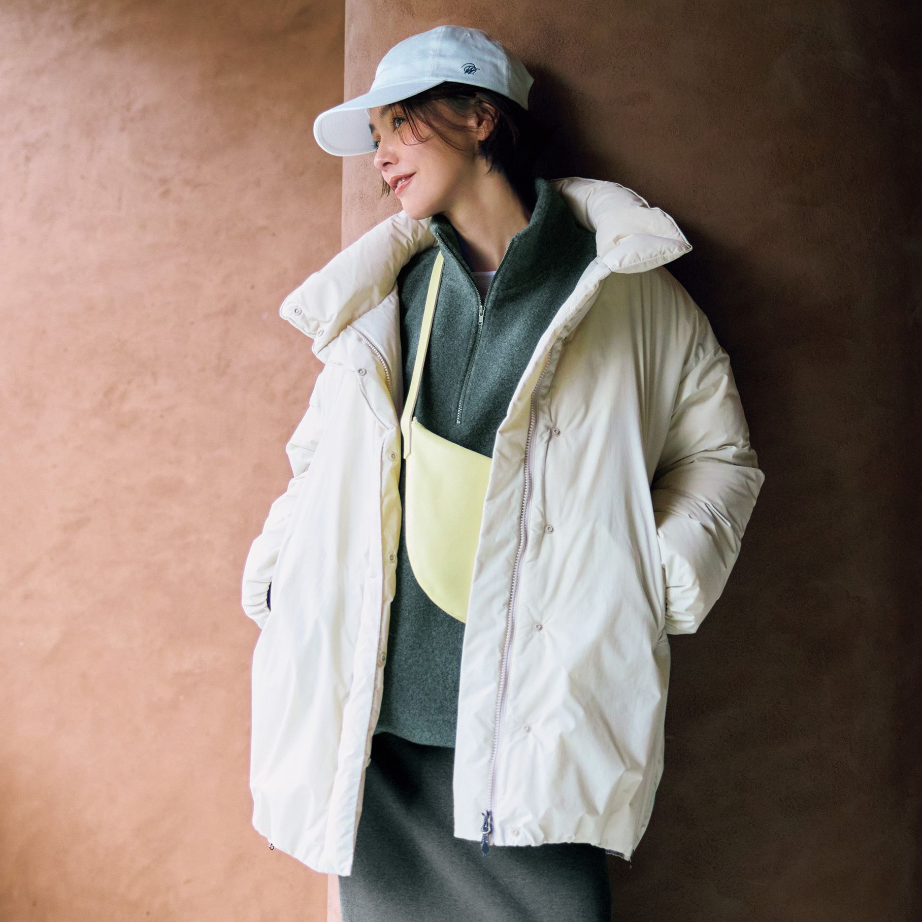 NANGA(ナンガ)/【福田麻琴さんコラボ】【LEE別注】【洗える】ミドル丈 すっきりダウンコート