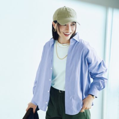 12closet 【洗える】涼しい長袖ピンタックブラウス ブラック LEE掲載 12closet(トゥエルブクローゼット)の【洗える】涼しい長袖