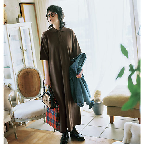 モデル身長:170cm/ ブラウン/ ロング丈 / LEE掲載