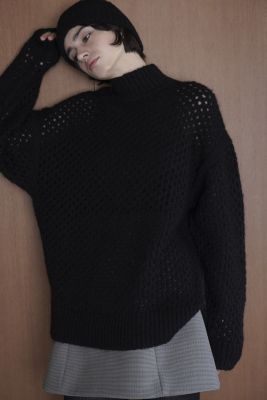 CLANE DOT MESH MOHAIR OVER KNIT TOPS