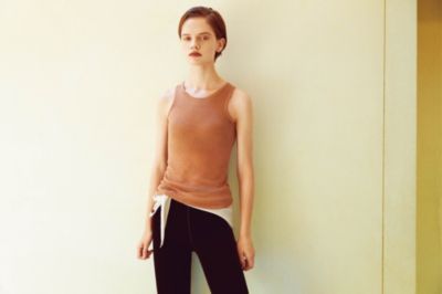 集英社HAPPY PLUS STORENICENICE MOMENT（ナイスナイスモーメント）/【SPURSHOP別注】カシミヤ混カップつき 美ニットトップス アメリカンスリーブ