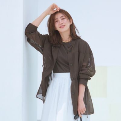 見た目にも涼やかな透け感でさっとはおるだけで様になる夏アウター　【Marisol別注】シアージャケット