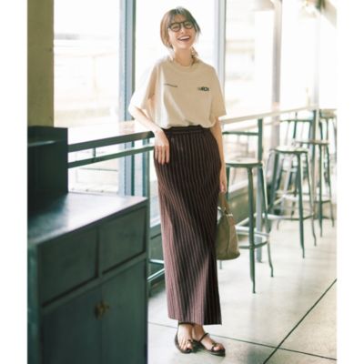 今季人気のストライプ柄、スカートが手に入るのはマリソルだけ！　【Marisol別注】NOSTALGIC STRIPED SKIRT