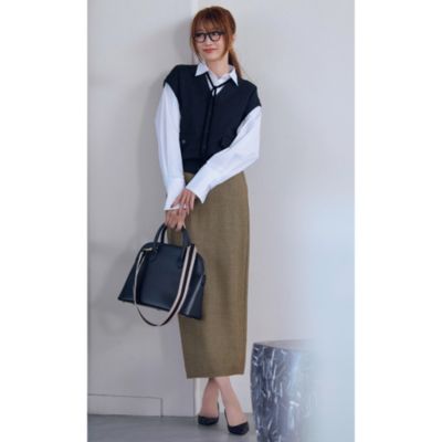 無地見えする上品なガンクラブチェックが大人仕様　【Marisol別注】Gunclub Check Skirt