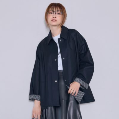 無地とチェックの両A面仕様はどちらも活躍する“本気のリバーシブル”！　リバーシブルショートコート