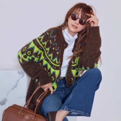 1枚で存在感抜群だからシンプルな着こなしが一気に見違える！　Alpaca Nordic Cardigan